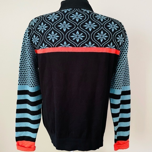 Neve Wool Knit 1/4 Zip Ski Sweater, Sz XL - Picture 4 of 9